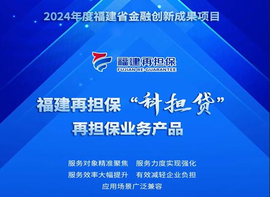 福建再擔(dān)保“科擔(dān)貸”項(xiàng)目獲評(píng)我省金融創(chuàng)新成果項(xiàng)目“二類(lèi)項(xiàng)目”